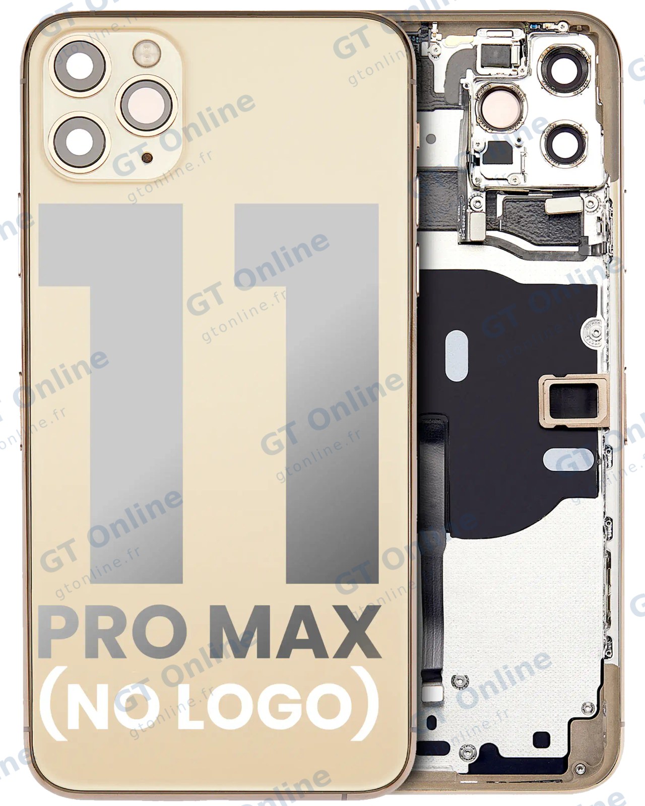 Châssis pour Apple iPhone 11 Pro Max (sans logo, compatible premium, or)