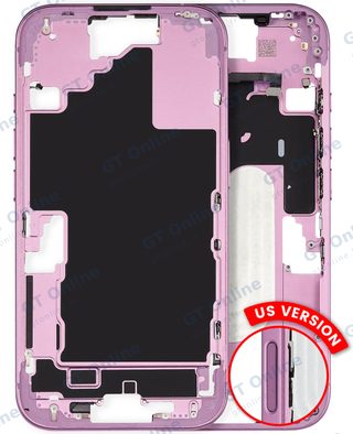 Châssis pour Apple iPhone 16 (version US, origine d'occasion — grade A, rose)