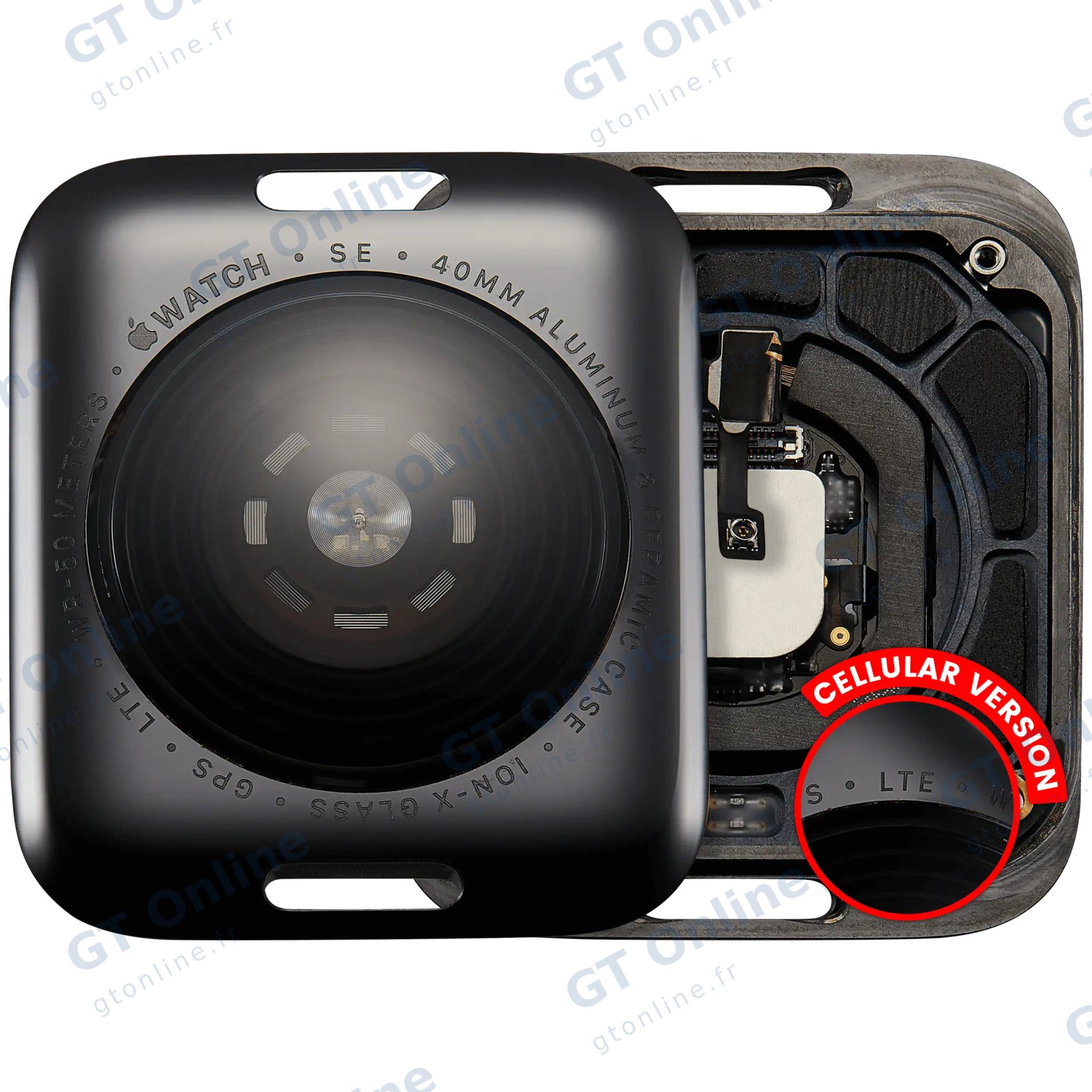 Vitre arrière pour Apple Watch Series SE 1st (40MM) (LET Version, Aluminum / Space Black)