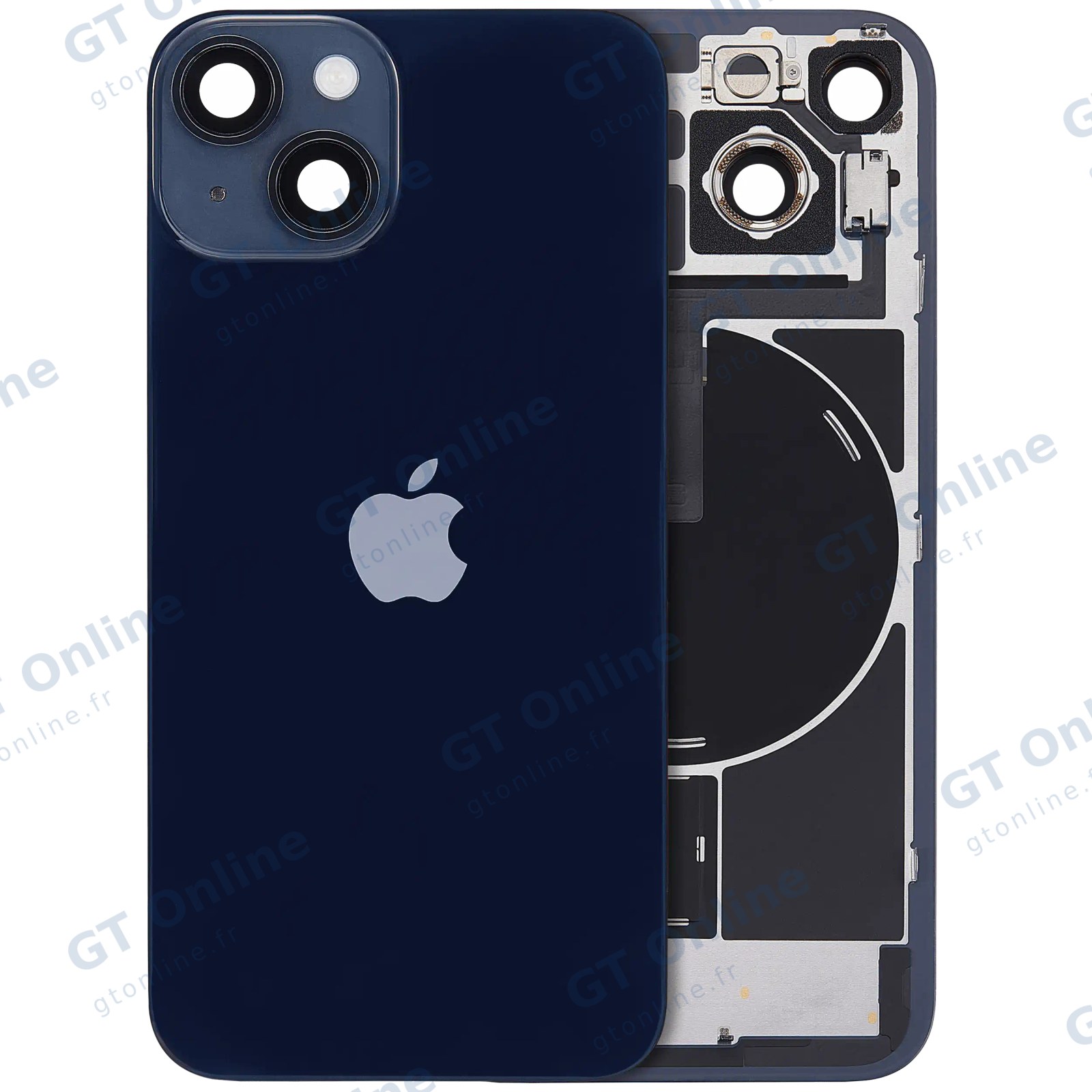 Vitre arrière avec MagSafe, NFC et nappe flash pour Apple iPhone 14 (origine, minuit)