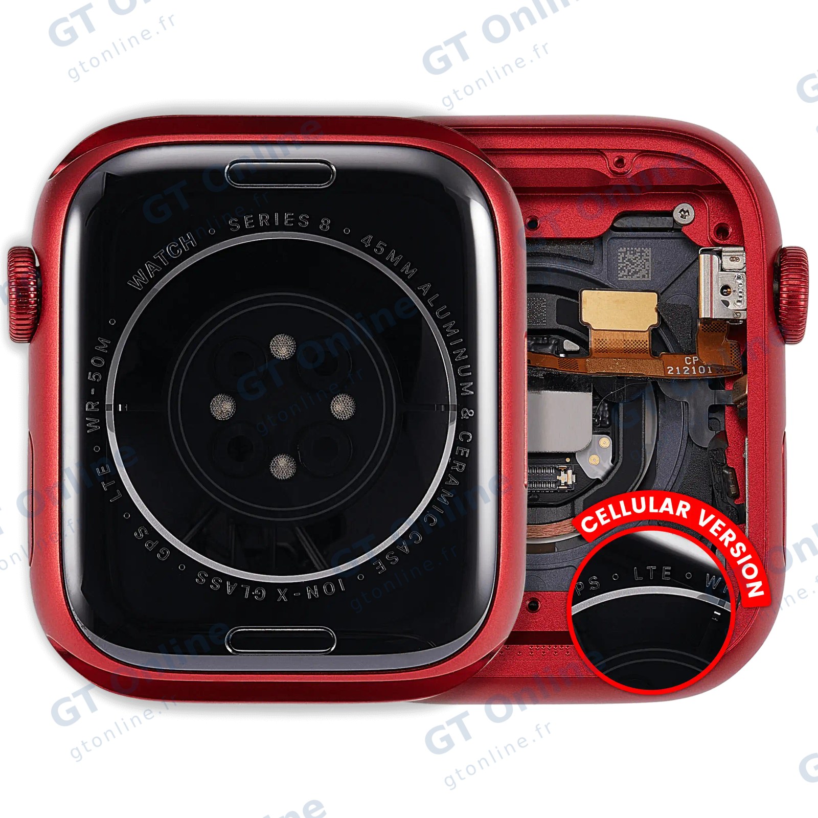 Châssis pour Apple Watch Series 8 (45MM) (origine d'occasion — grade A, Cellular Version, Aluminum / Red)