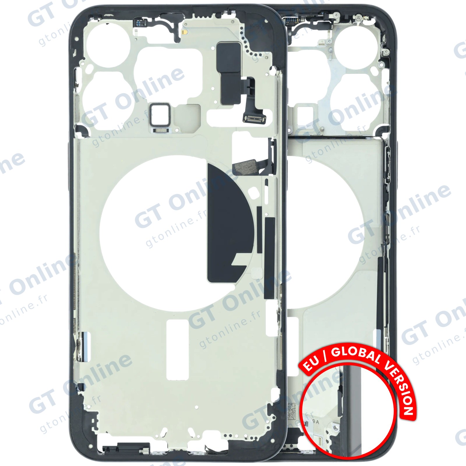 Châssis pour Apple iPhone 15 Pro Max (version EU, occasion d'origine — grade B, Black Titanium)