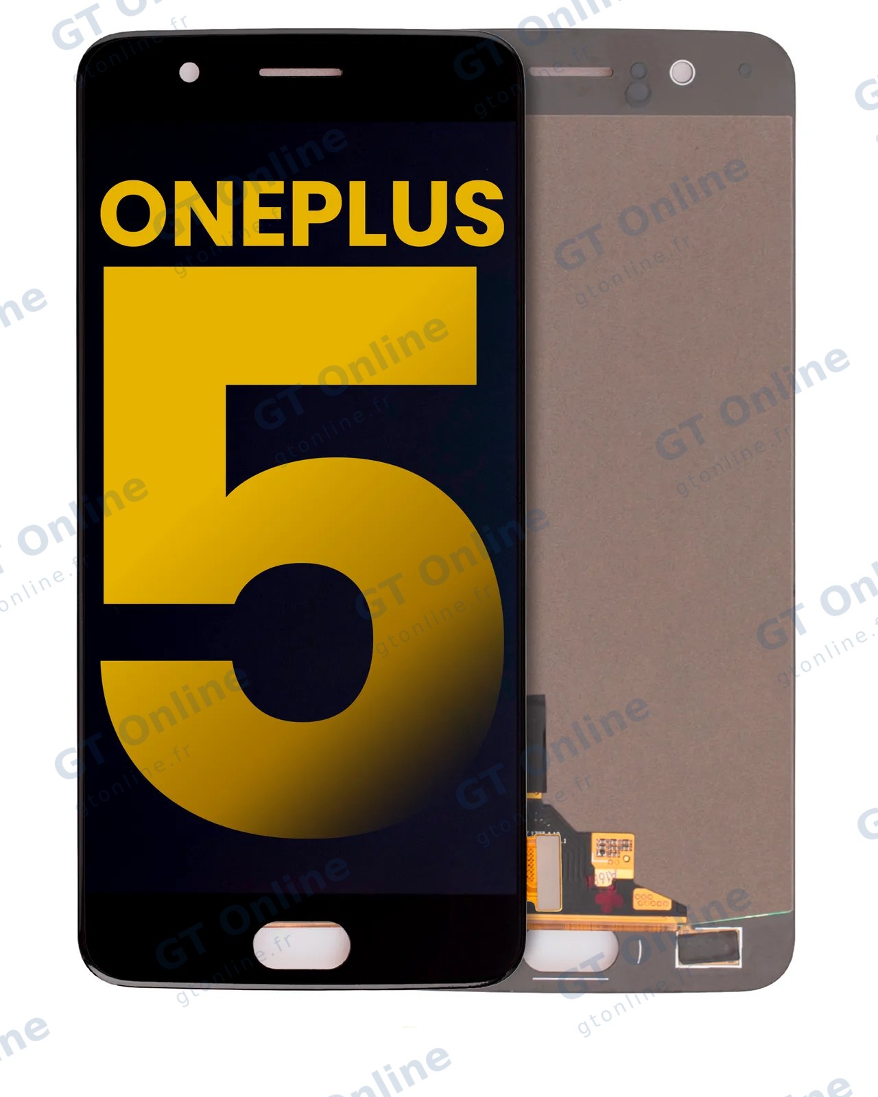 Écran OLED sans châssis pour OnePlus 5 (reconditionné, noir)