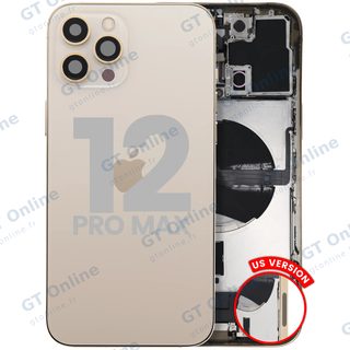 Châssis pour Apple iPhone 12 Pro Max (version US, origine d'occasion — grade B, or)