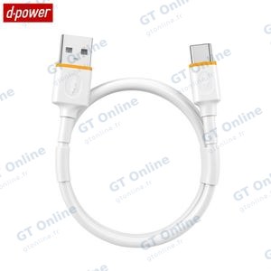 Câble Data USB vers USB-C d-power F6005 (1m) Blanc