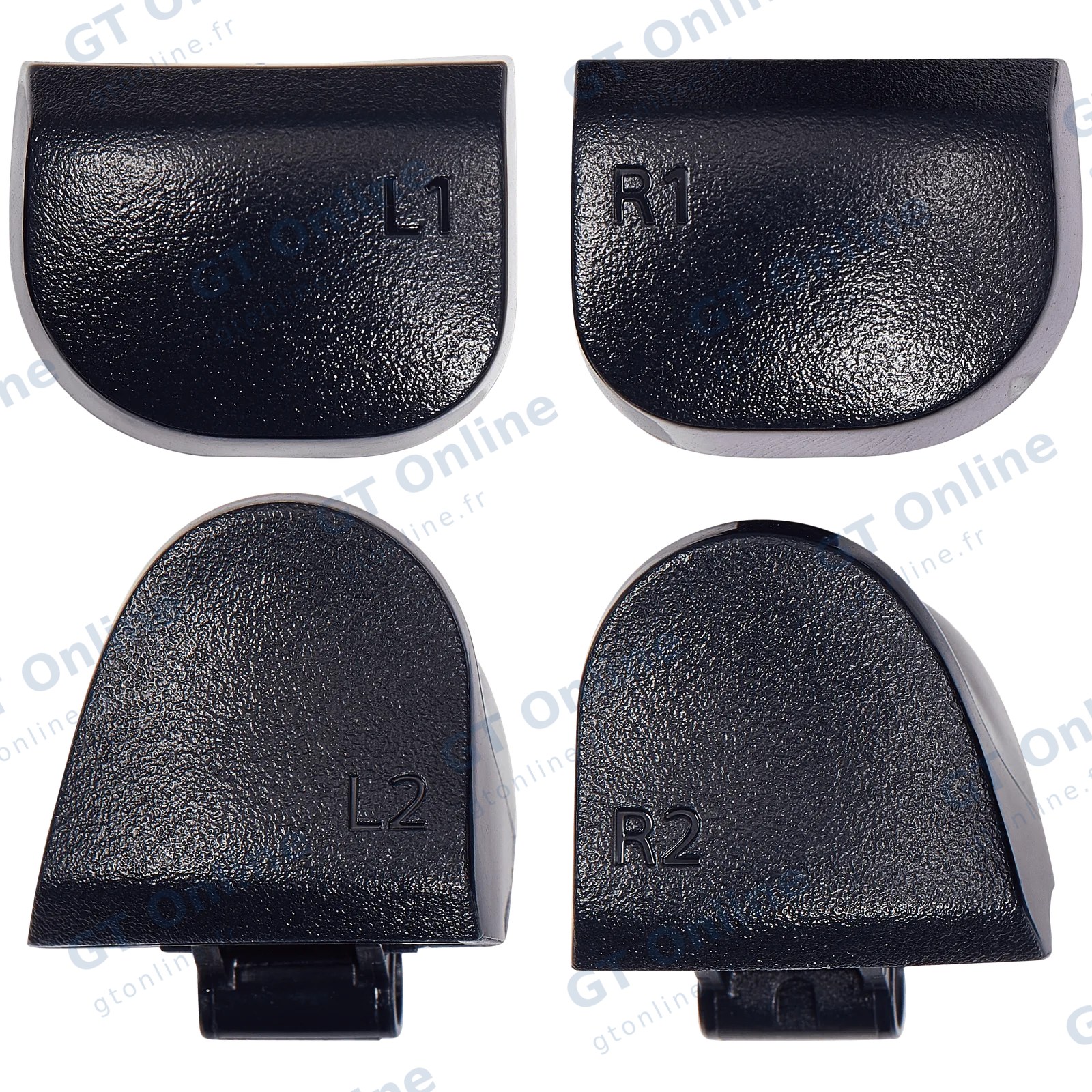 Gâchettes R1 / L1 / R2 / L2 avec ressorts pour manette Sony DualSense (PS5) — BDM-030 (noir, jeu de 8 pièces)
