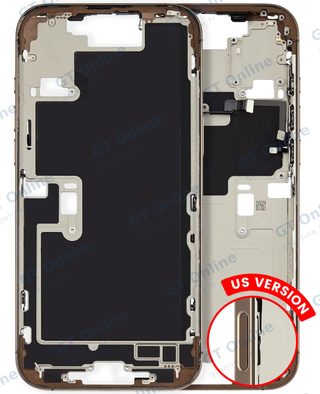 Châssis pour Apple iPhone 16 Pro Max (version US, origine d'occasion — grade A, Desert Titanium)