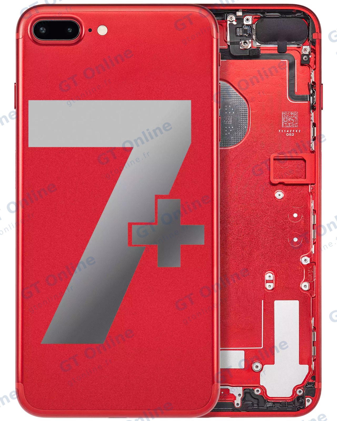 Châssis pour Apple iPhone 7 Plus (origine d'occasion — grade A, rouge)