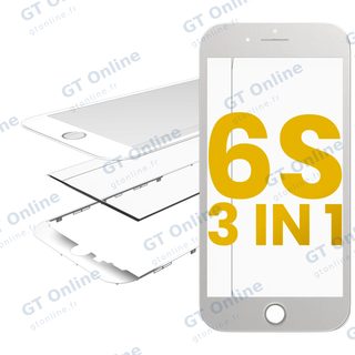 Vitre d’écran avec OCA pour Apple iPhone 6S (blanc, lot de 2)