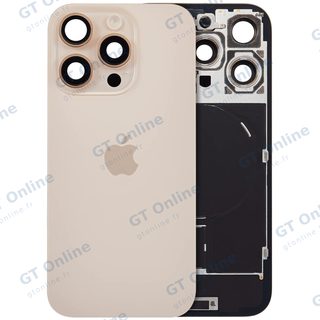 Vitre arrière avec MagSafe, NFC et nappe flash pour Apple IPhone 16 Pro (origine, titane sable)