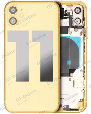 Châssis pour Apple iPhone 11 (origine d'occasion — grade B, jaune)