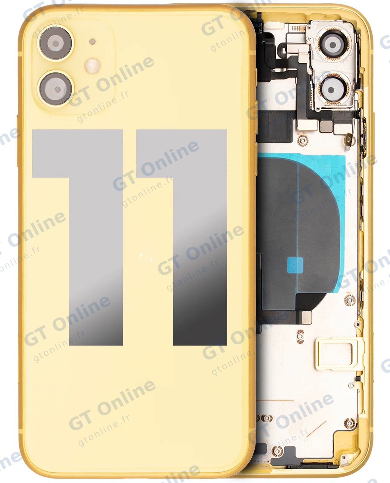 Châssis pour Apple iPhone 11 (origine d'occasion — grade B, jaune)