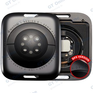Vitre arrière pour Apple Watch Series 9 (45mm) (version GPS, Aluminum / Space Black)
