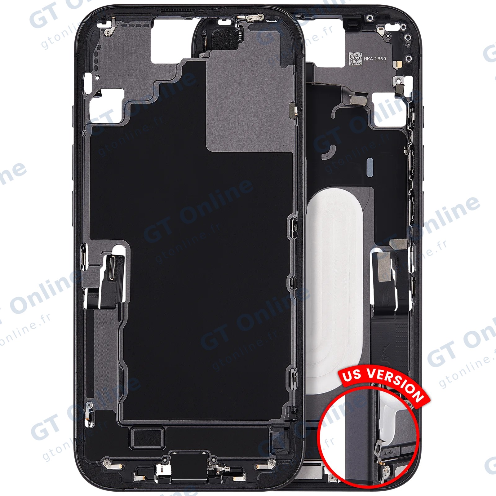 Châssis pour Apple iPhone 17 (version US, origine d'occasion — grade A, noir)