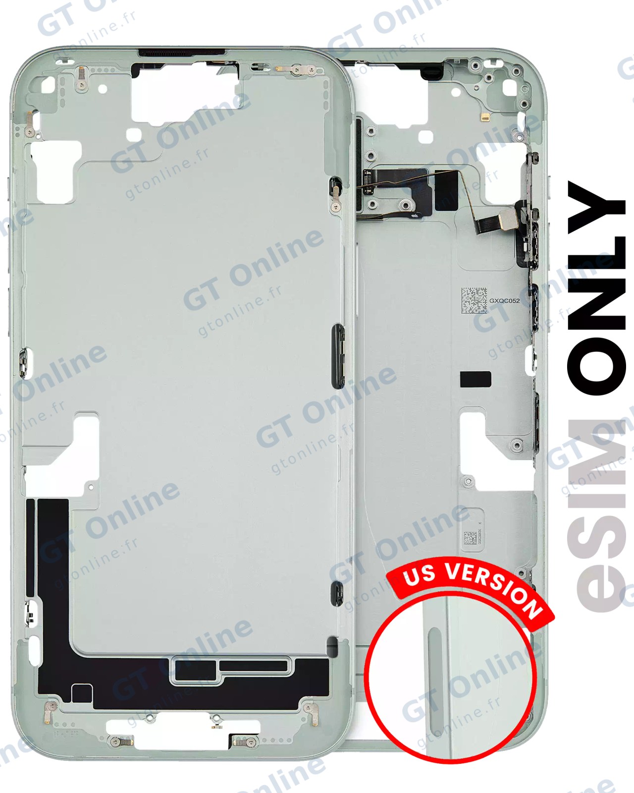 Châssis pour Apple iPhone 15 Plus (version US, origine d'occasion — grade A, vert)