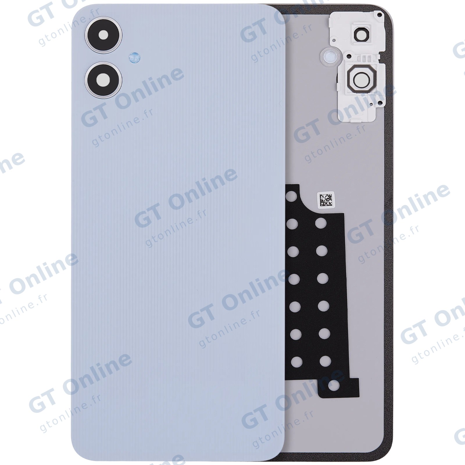 Vitre arrière pour Samsung Galaxy A05 4G (A055 / 2023) (sans logo, compatible premium, argent)