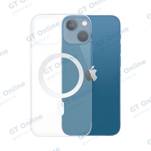 Coque Silicone MagSafe Compatible pour Apple iPhone 13 Mini Transparent