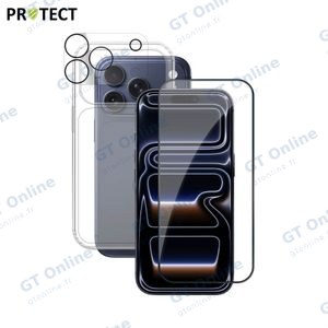 Pack de Protection Coque + Protection Lentille + Verre Trempé PROTECT pour Apple iPhone 17 Pro Max Transparent