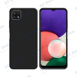 Coque Silicone Compatible pour Samsung Galaxy A22 5G A226B (#3) Noir