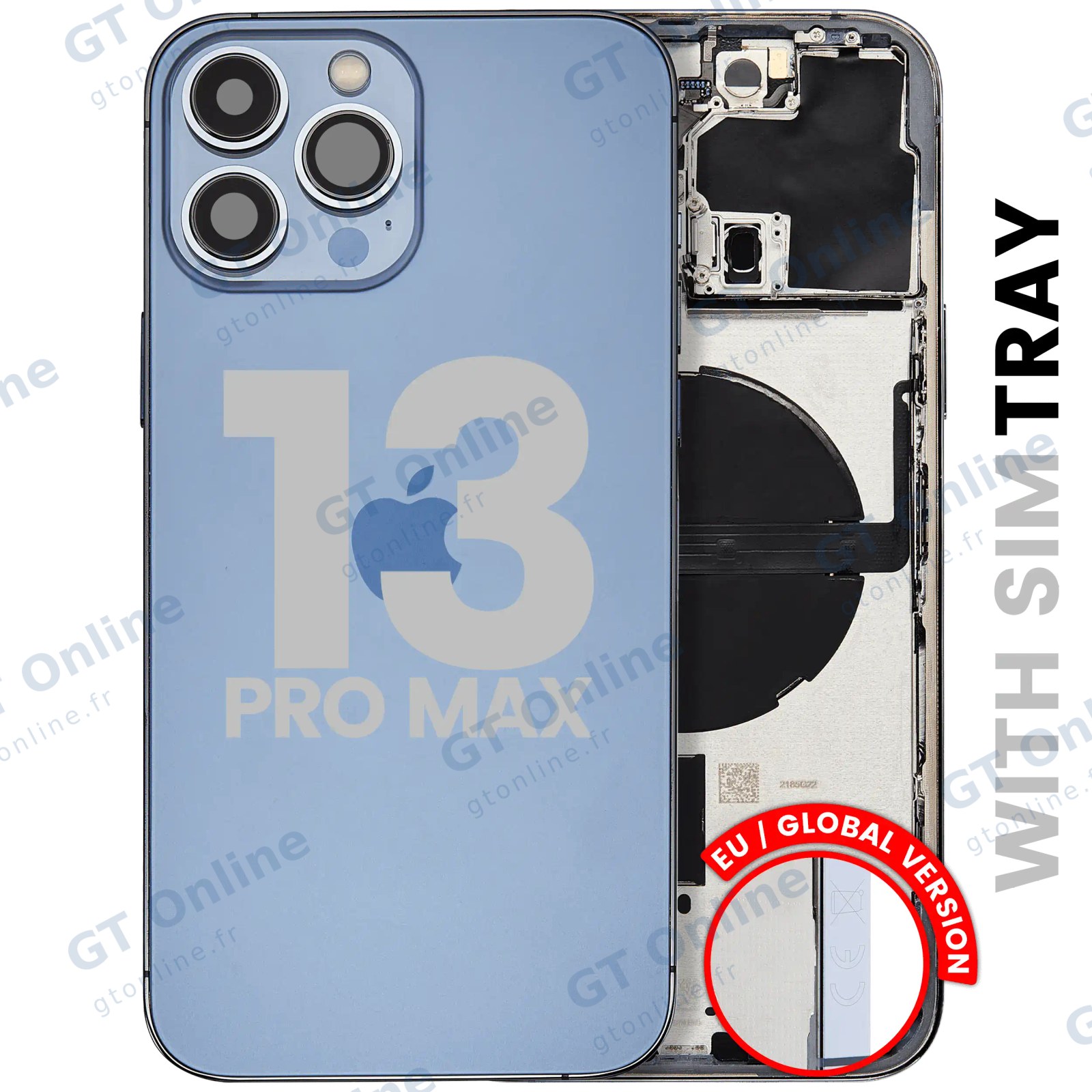 Châssis pour Apple iPhone 13 Pro Max (version EU, origine d'occasion — grade B, Sierra Blue)