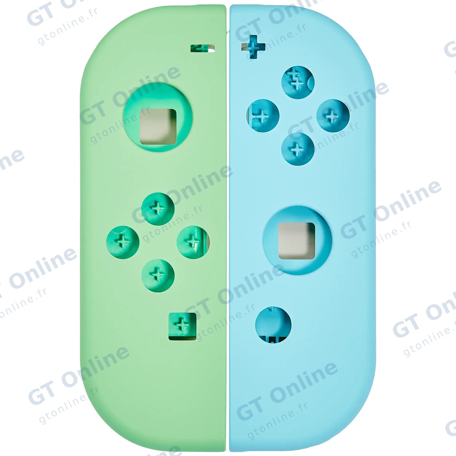 Coque de remplacement pour manette Joy-Con Nintendo Switch (vert / bleu)