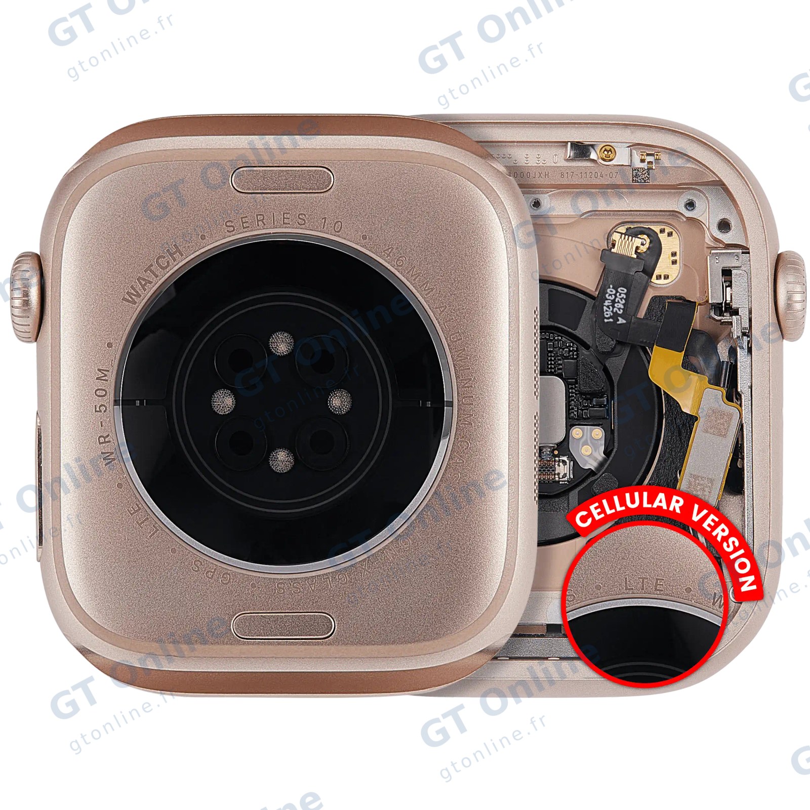 Châssis pour Apple Watch Series 10 (46MM) (origine d'occasion — grade A, Cellular Version, Aluminum / Rose Gold)
