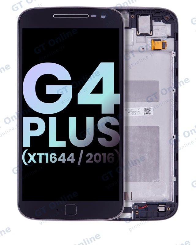 Écran LCD avec châssis pour Motorola Moto G4 Plus (XT1644 / 2016) (origine, noir)
