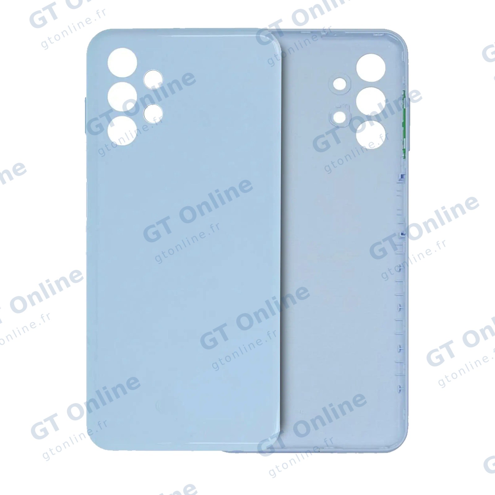 Vitre arrière pour Samsung Galaxy A13 4G (A135 / 2022) (pack service origine, bleu)