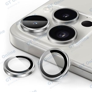 Protection Lentille Apple iPhone 16 Pro/iPhone 16 Pro Max Titane Blanc