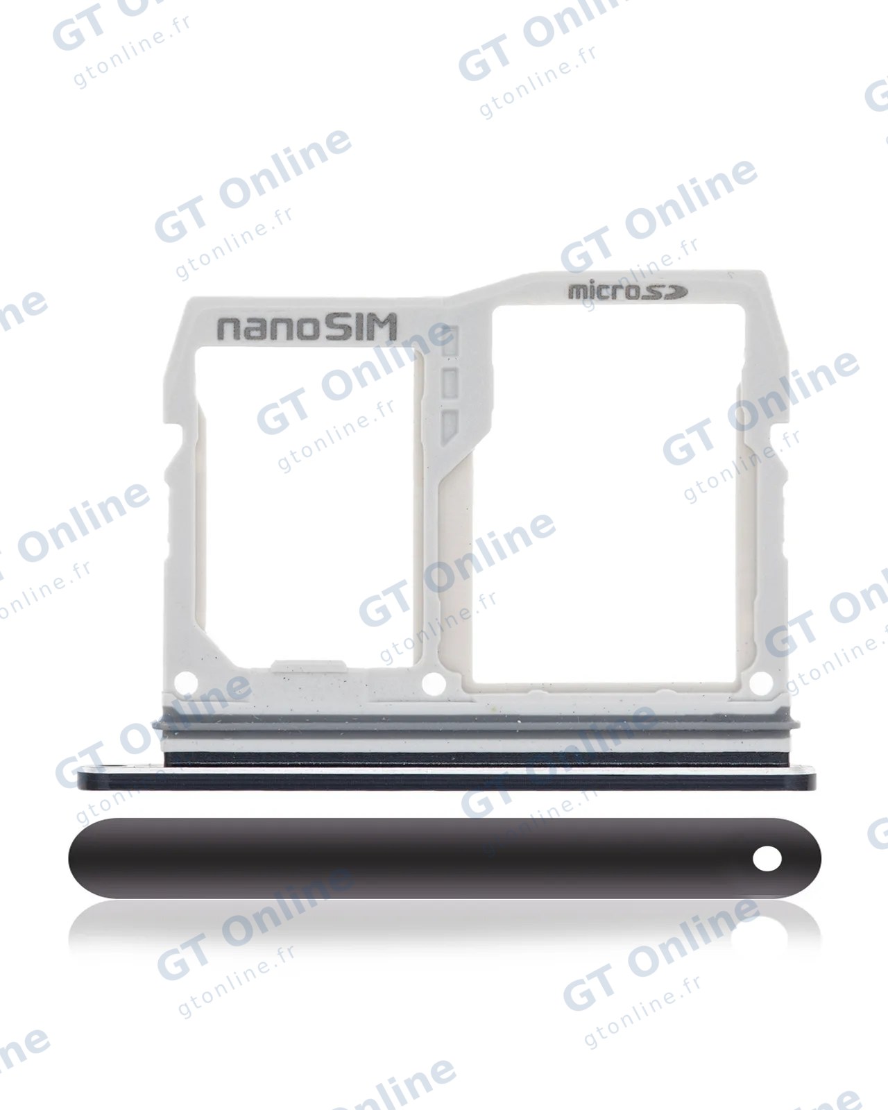 Tiroir SIM pour LG V40 ThinQ / LG G8 ThinQ (noir)