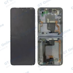 Écran Tactile Original Assembled avec Châssis Compatible Samsung Galaxy Z Flip 4 5G F721 GH82-30239D Bleu