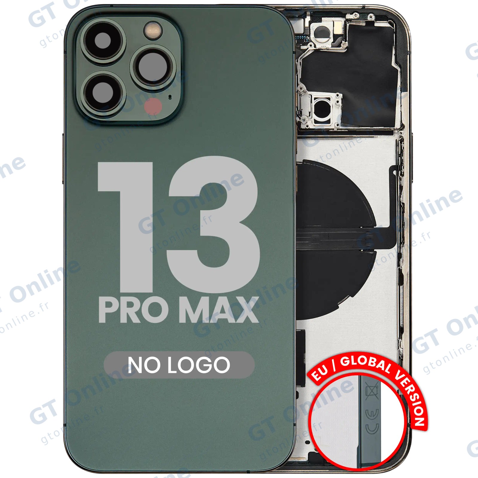 Châssis pour Apple iPhone 13 Pro Max (version EU, compatible premium, Alpine Green)