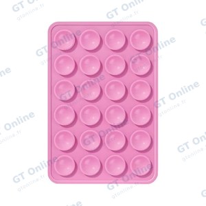 Support Ventouse Silicone Universel pour Smartphone Rose