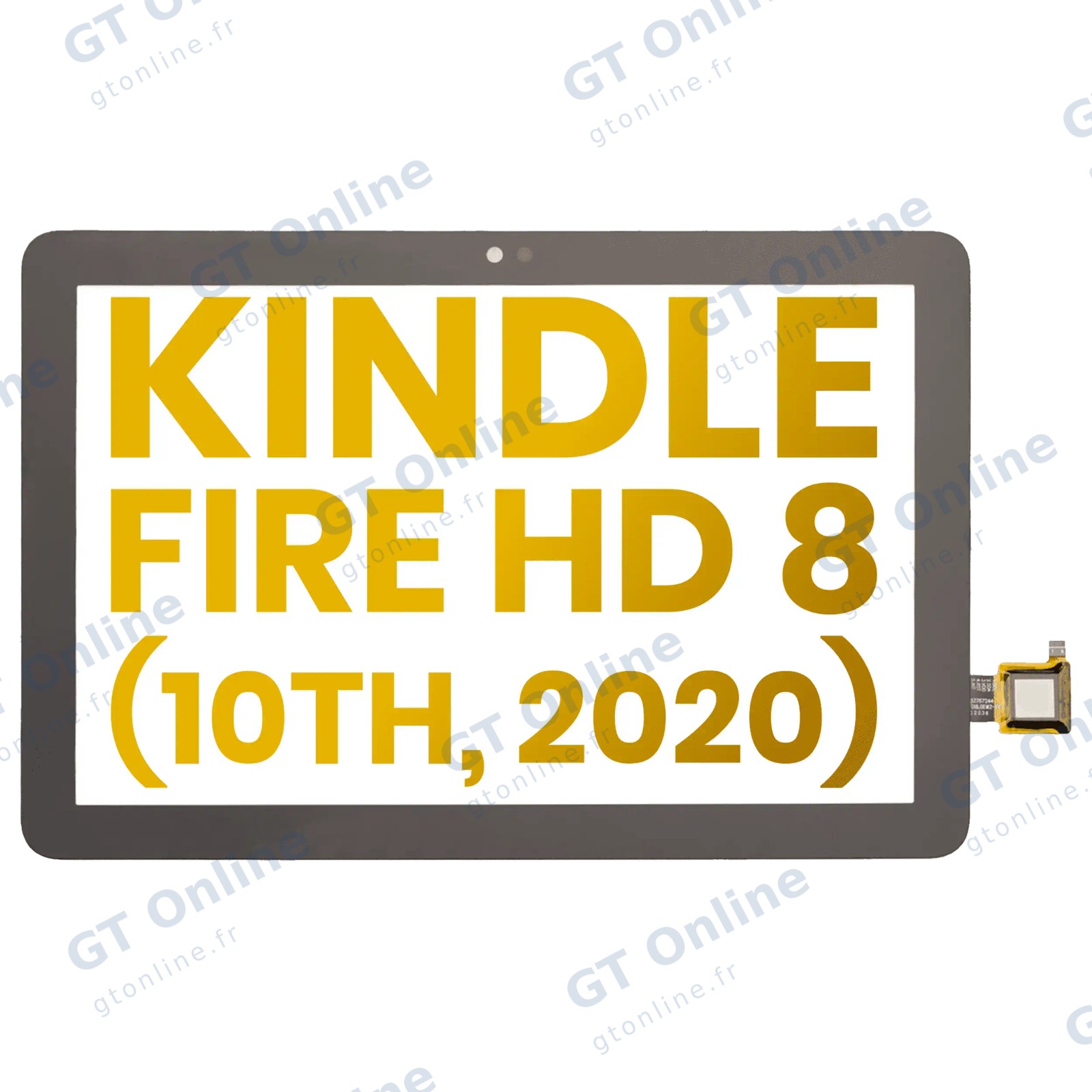Vitre tactile pour Amazon Kindle Fire HD 8 (10e génération, 2020) (noir)