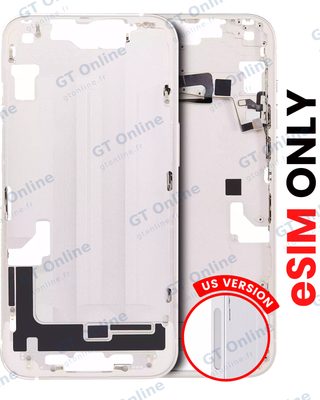 Châssis pour Apple iPhone 14 (version US, compatible premium, lumière stellaire)