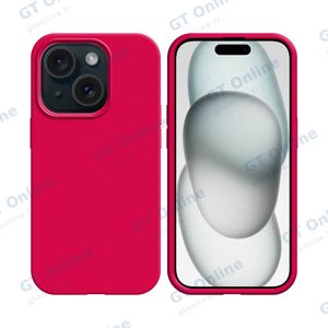 Coque Silicone Compatible pour Apple iPhone 15 (#56) Rose Vif