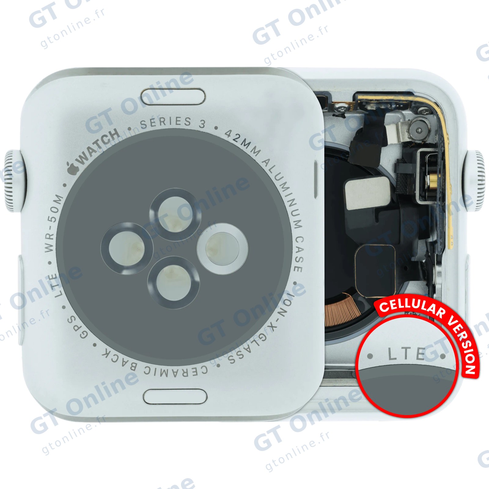 Châssis pour Apple Watch Series 3 (42MM) (origine d'occasion — grade A, Cellular Version, Aluminum / Silver)