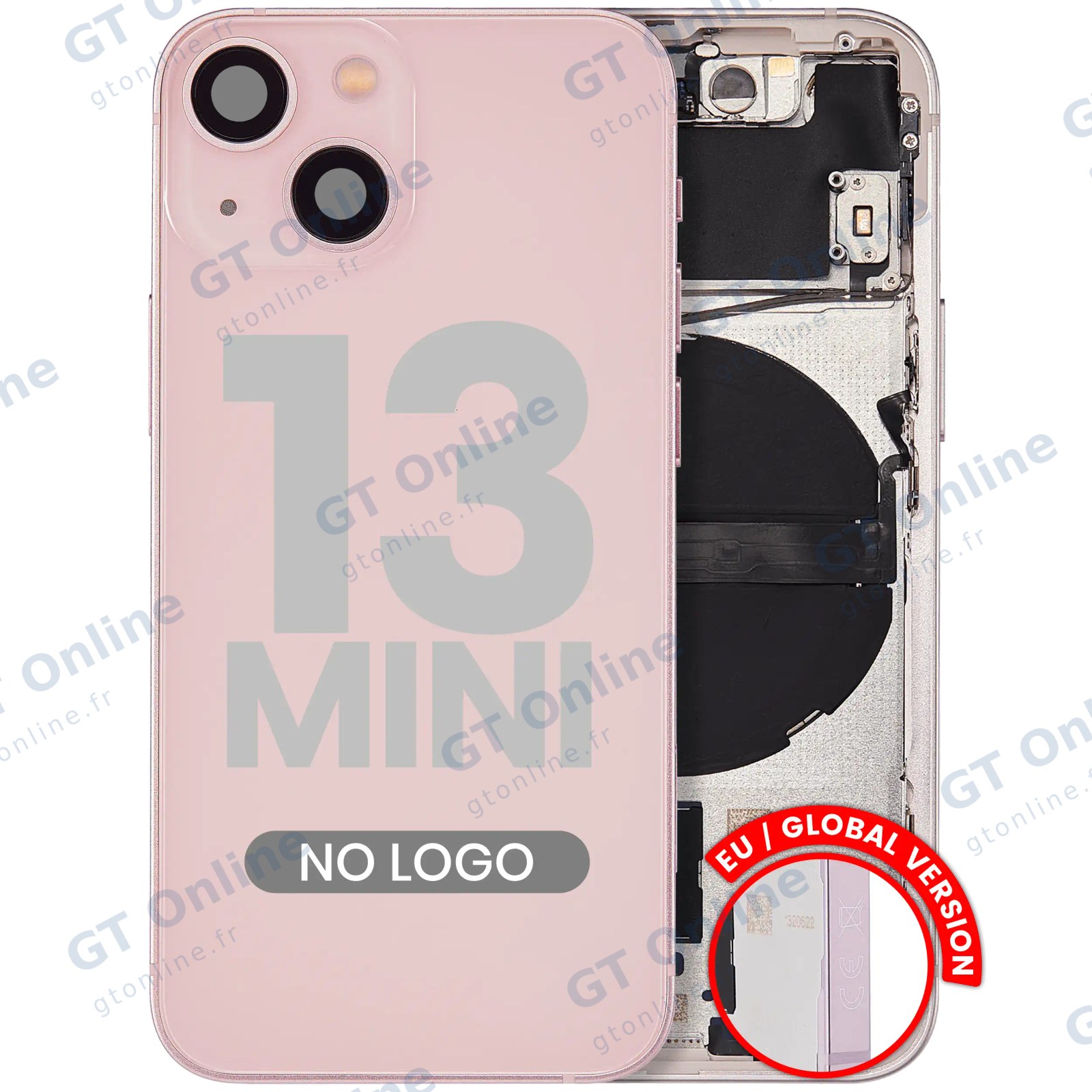 Châssis pour Apple iPhone 13 Mini (version EU, compatible premium, rose)