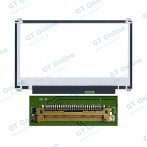 Dalle Ordinateur Portable 11.6" Slim HD (1366x768) LCD 60Hz, 30pin Droite 19mm, Fixations Haut Bas ~268mm