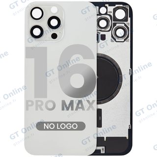 Vitre arrière pour Apple iPhone 16 Pro Max (sans logo, compatible, White Titanium) — réf. 107082546339