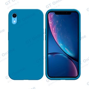 Coque Silicone Compatible pour Apple iPhone XR (#16) Bleu Ciel