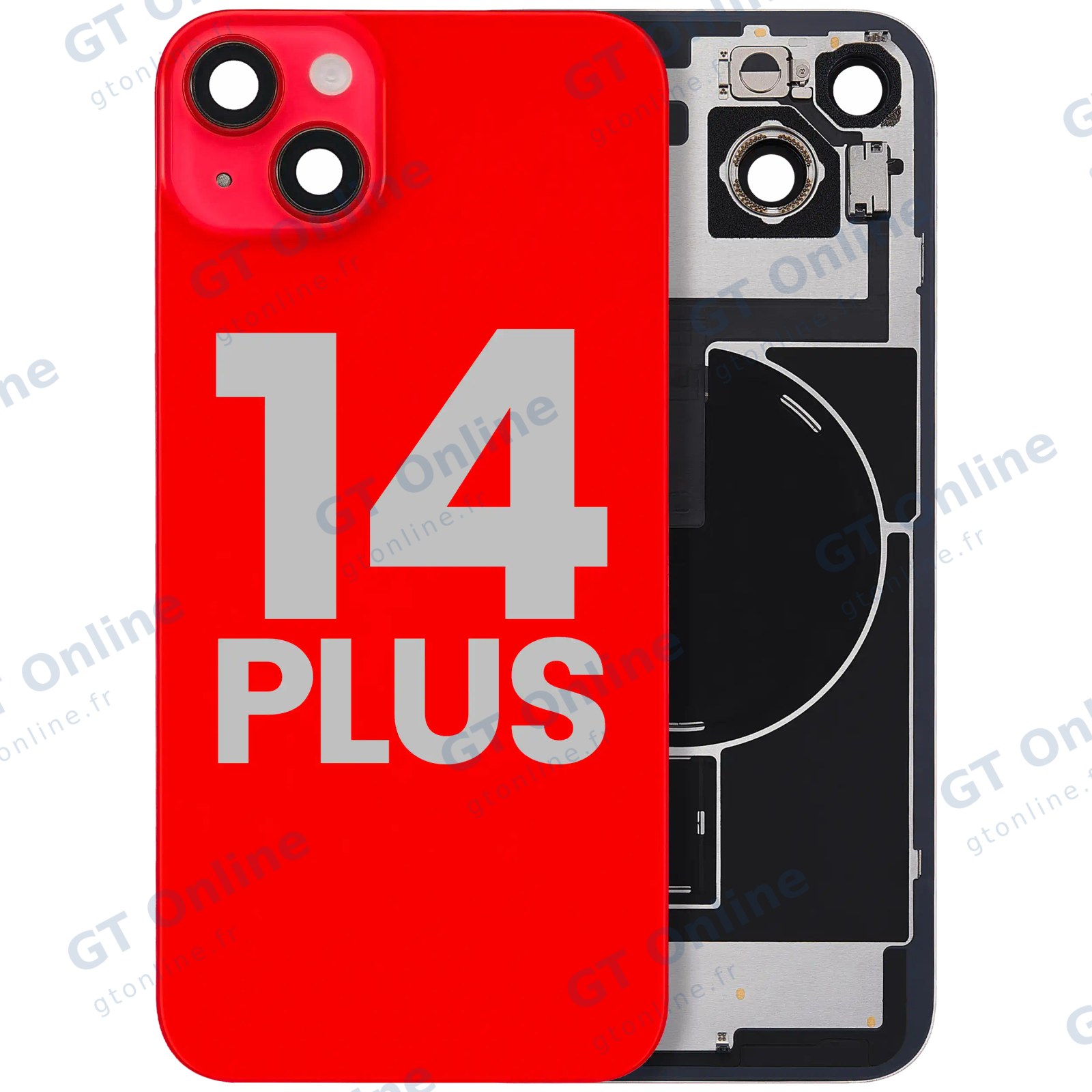 Vitre arrière pour Apple iPhone 14 Plus (origine d'occasion — grade B, rouge)