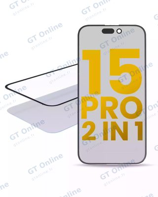 Vitre d’écran avec OCA pour Apple iPhone 15 Pro (OCA Master, lot de 2)