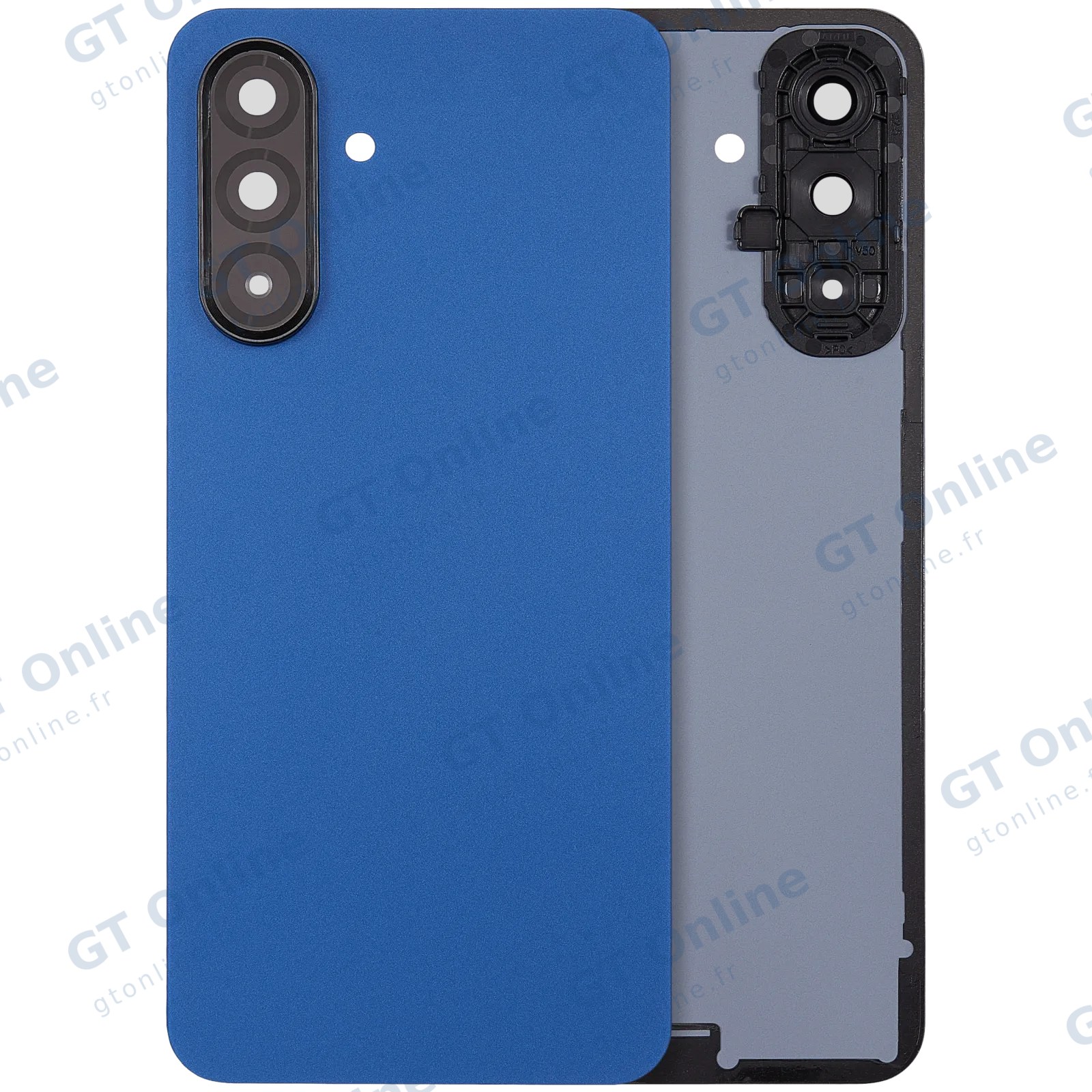 Vitre arrière pour Samsung Galaxy A17 5G (A176 / 2025) (sans logo, compatible premium, bleu)