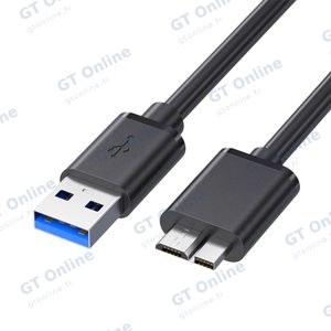 Câble USB Mâle vers Micro USB-B Mâle - 0,3m - Noir