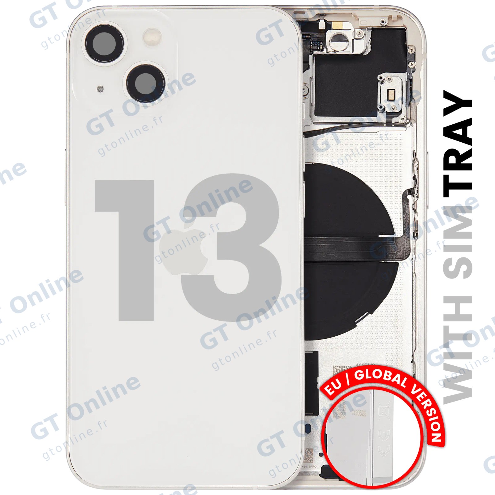 Châssis pour Apple iPhone 13 (version EU, origine d'occasion — grade B, lumière stellaire)