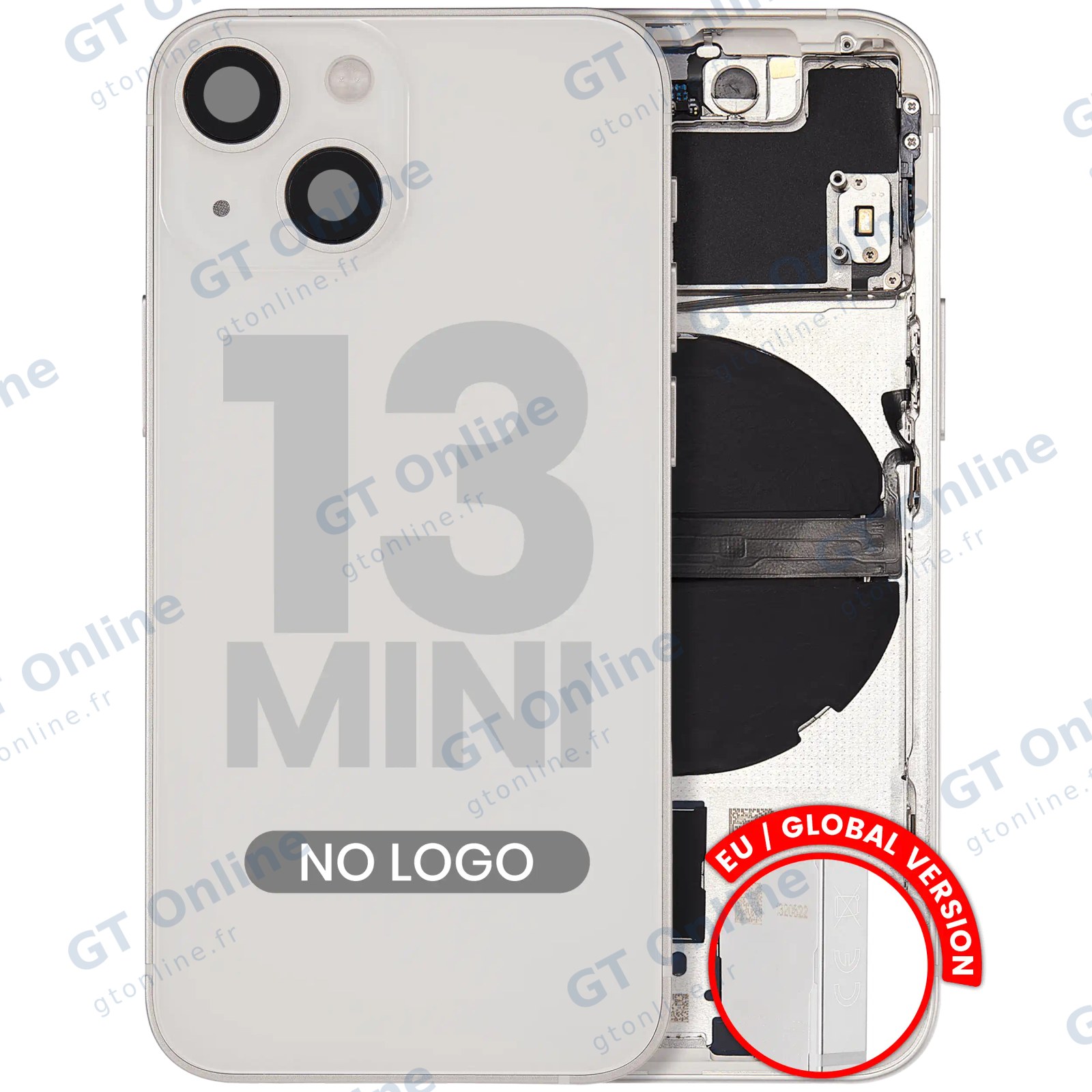 Châssis pour Apple iPhone 13 Mini (version EU, compatible premium, lumière stellaire)
