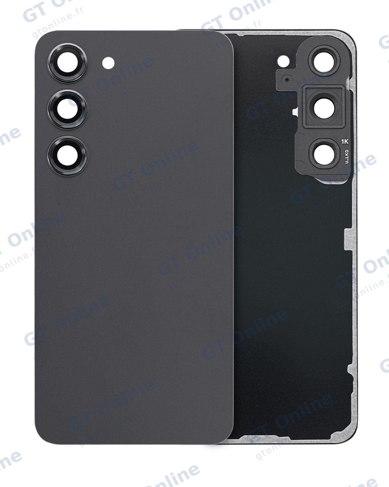 Capot arrière avec lentilles pour Samsung Galaxy S23 5G (pack service origine, noir fantôme) — vue 1