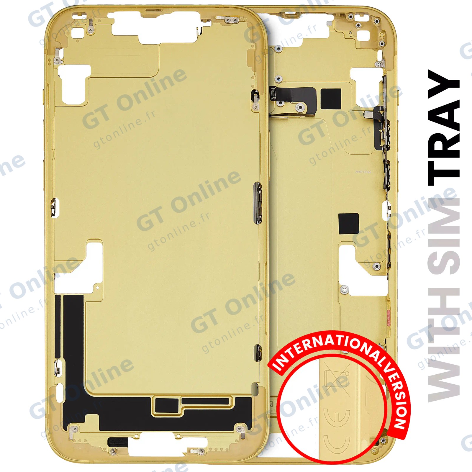 Châssis pour Apple iPhone 14 Plus (version EU, origine d'occasion — grade A, jaune)