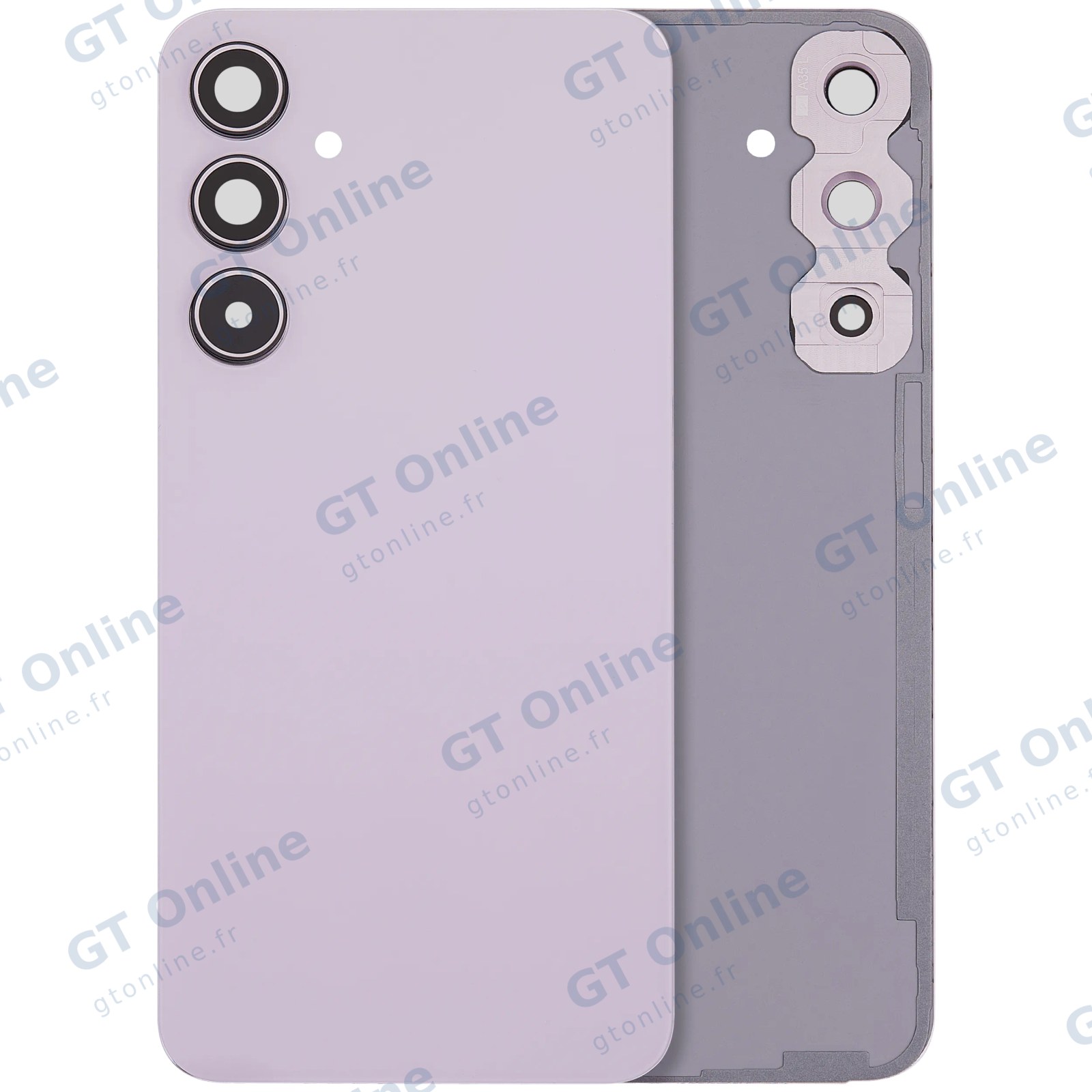 Vitre arrière pour Samsung Galaxy A35 5G (A356 / 2024 (sans logo, compatible premium, Lilac)